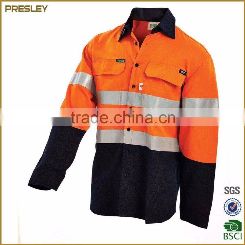 High quality men's safty reflective workwear coverall fireproof workwear