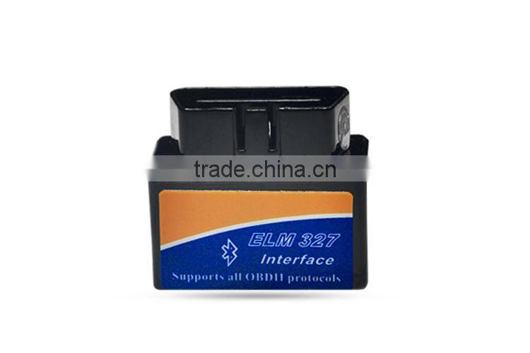 High Quality Super Mini ELM 327 Bluetooth ELM327 interface Supports All OBD2 Protocols free shipping
