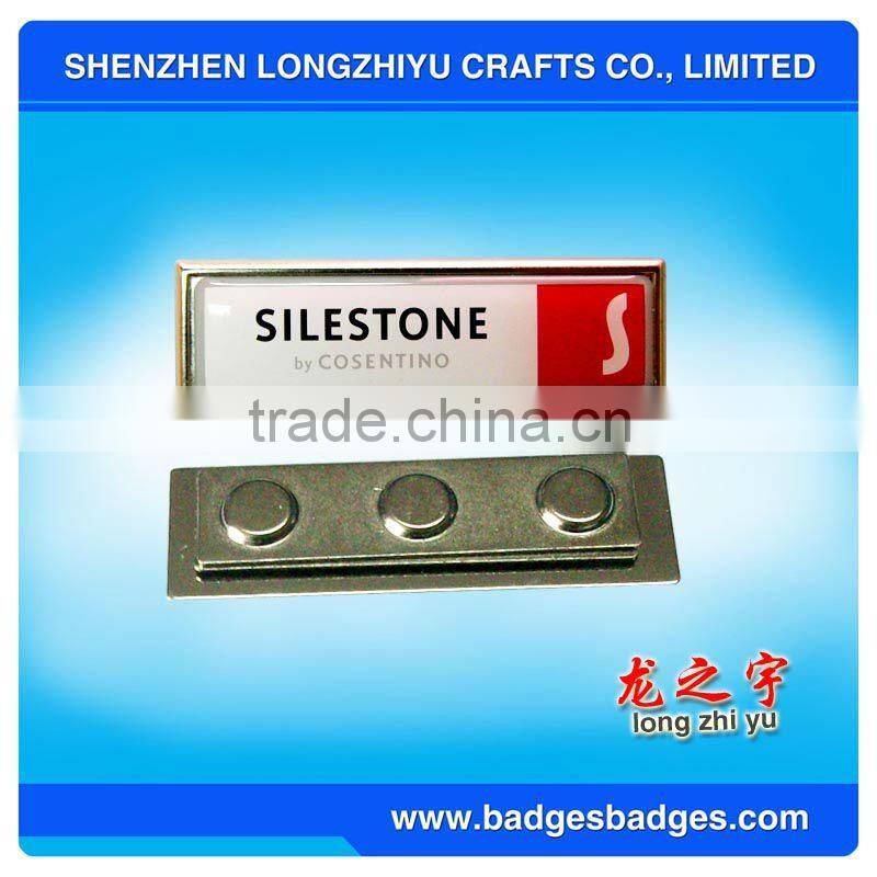 Newest Design Personalized Fancy Acrylic Name Badge,OEM Metal Tag For Hotel Staff