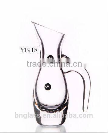 Hotel supplies wine set glass wine decanter with handle