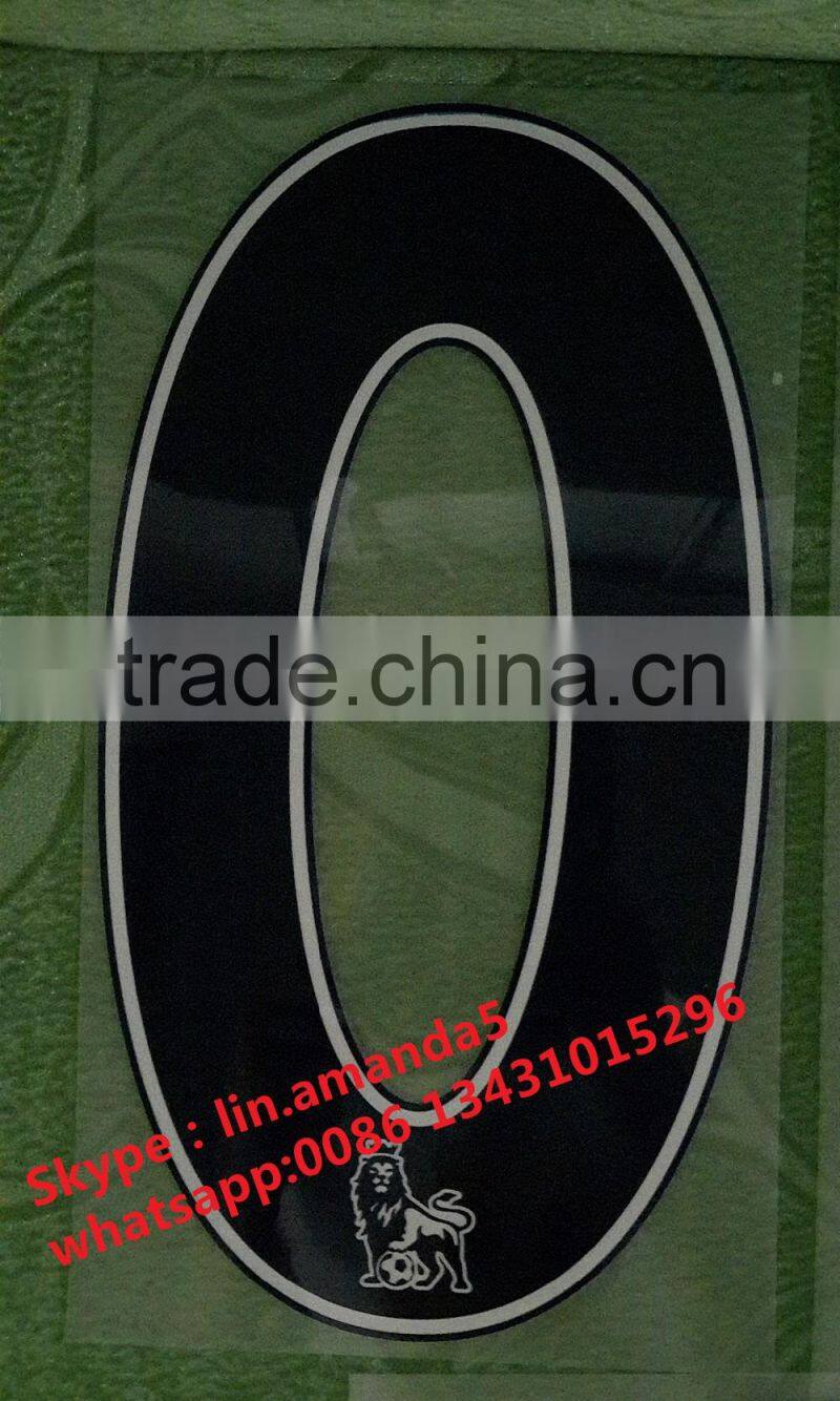 High quality printing number paper letters stickers on football jerseys