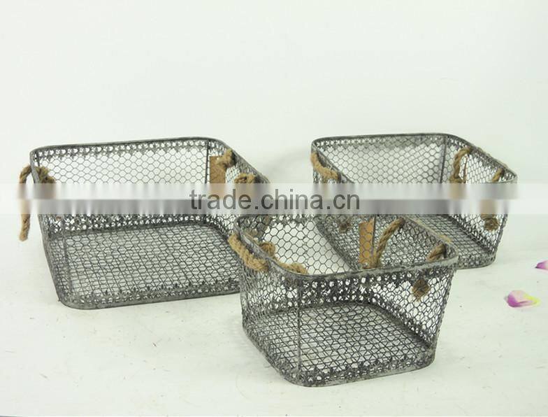 Wholesale vintage decorative kitchen wire basket