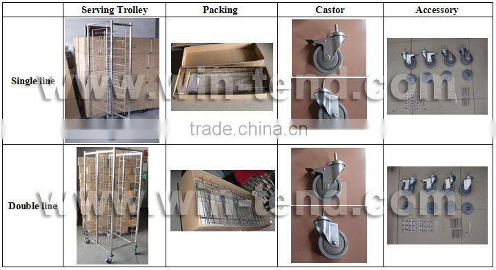12-Tier Cafeteria Tray Clearing Trolley