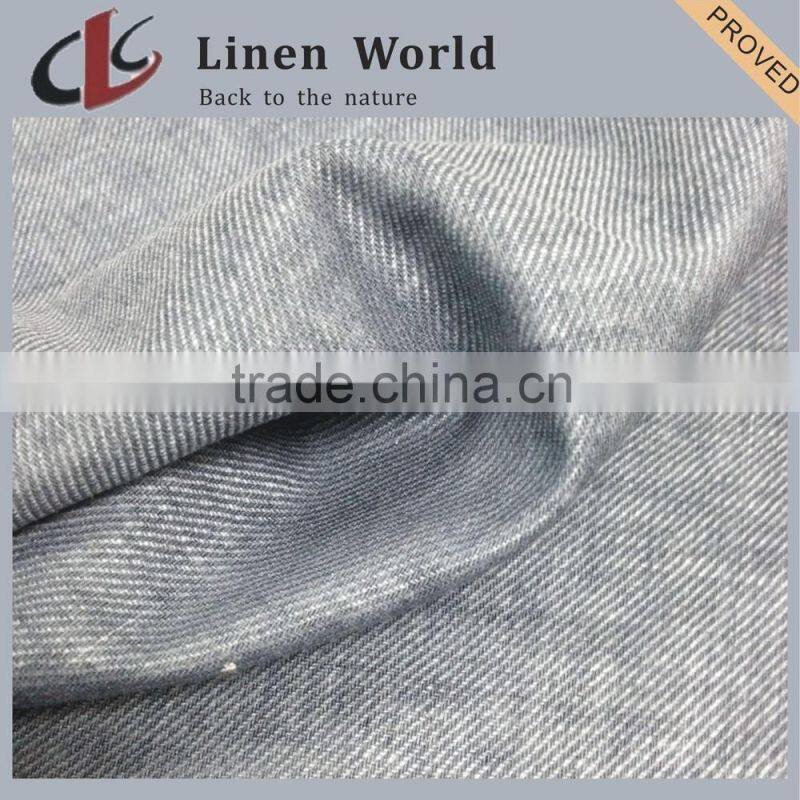 High Quality Blended Linen Rayon Twill Fabric For Garment