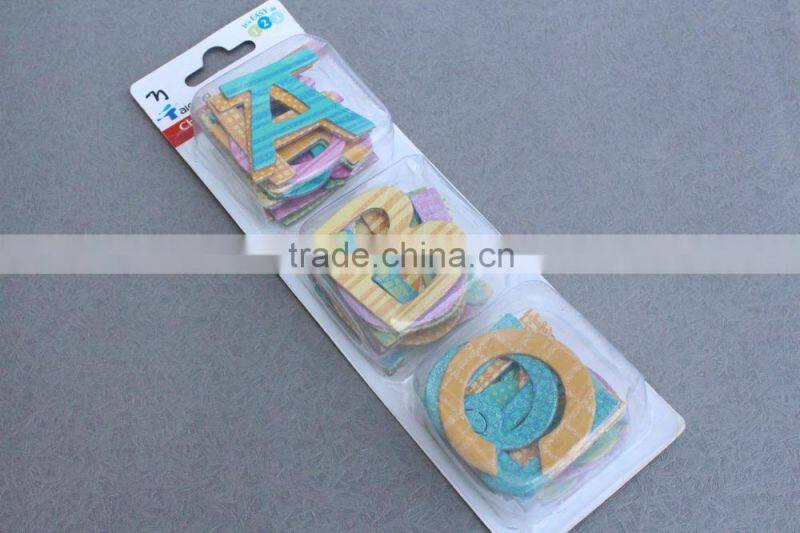 DIY 3D scrapbook adhesive layered chipboard sticker for kids