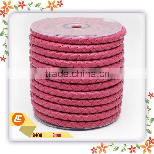 lead-free painting edges red leather cord 5mm