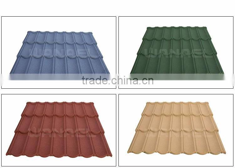 Wanael 2014 chinese antique roof with aluminum-zinc plated steel sheet and colorful stone chips