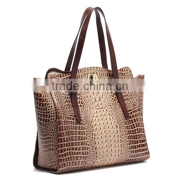 S425-B3147 Hot sale genuine leather handbag Luxury crocodile leather vintage bag for fashionable women