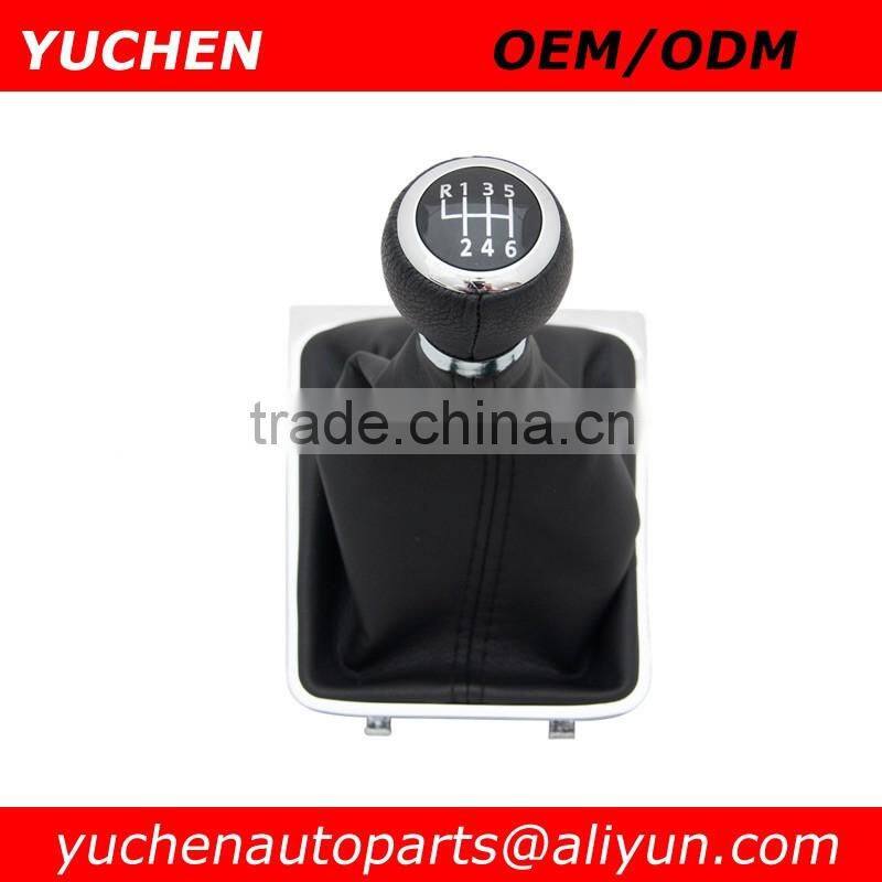 Factory Wholesales YUCHEN Car Shift Gear Knob With Chrome Frame For VW Passat B6 CC 3C R36 TDI 2005-2011 car body part name