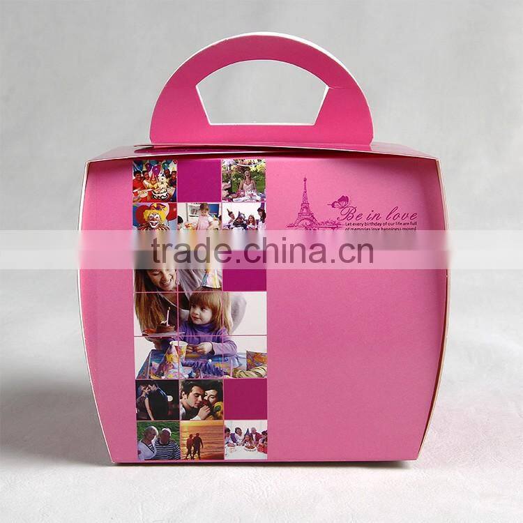 dessert packaging box with handle for chocolate cake