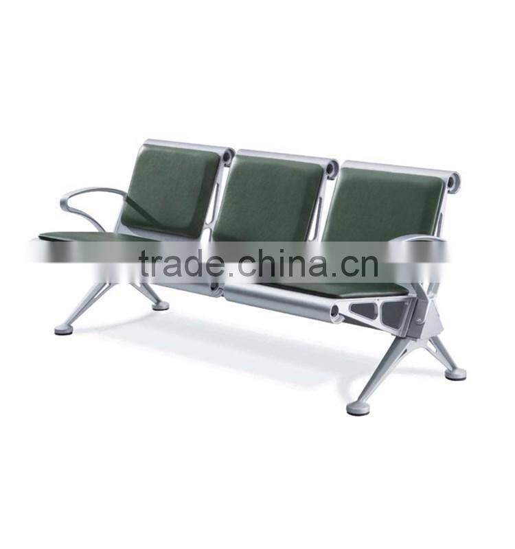stainless steel 3-seater waiting chair