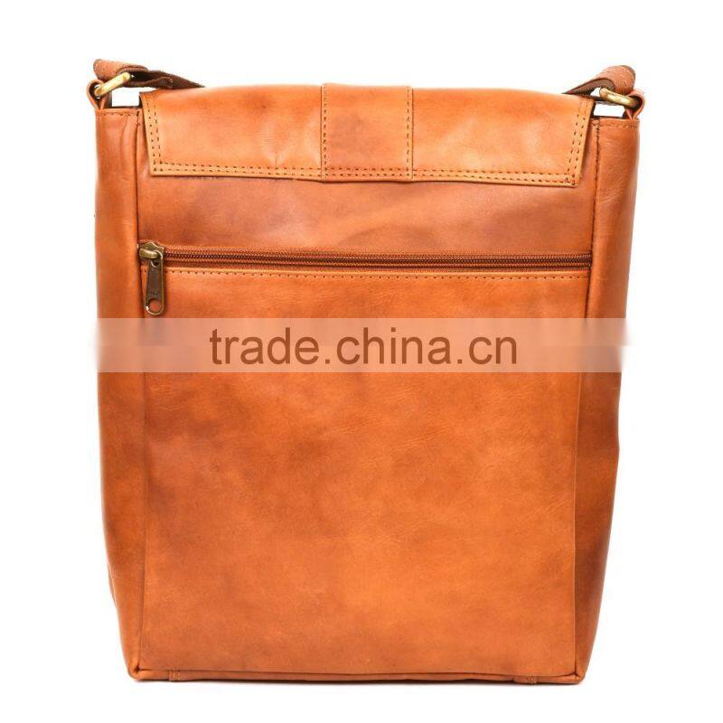TEAKWOOD LEATHER REAL GENUINE MESSENGER BAG