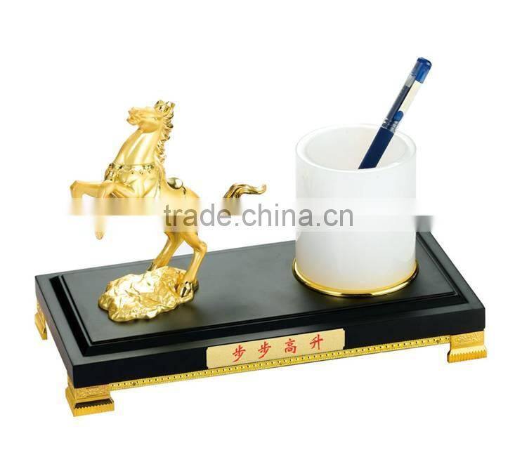 Personalized metal Horse pen holder