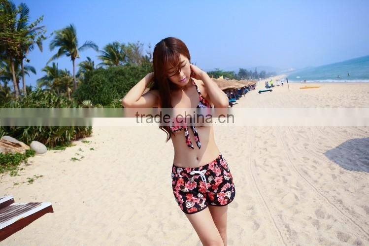 2015 Girls favorite printed beach pants swimming pants OEM service