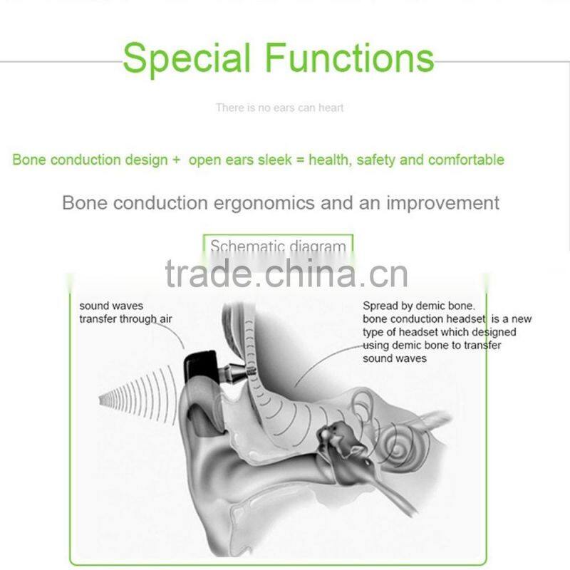 fashonable Bone-conducted bluetooth sports stereo earphone