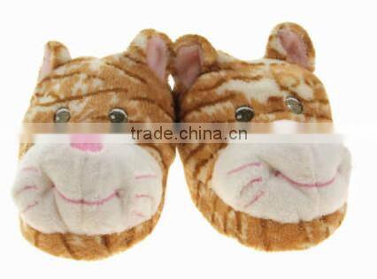 Cheap Plush Indoor dog shape Warm Winter Slippers and Shoes for Kids / OEM factory with ICTI audit kids shoes