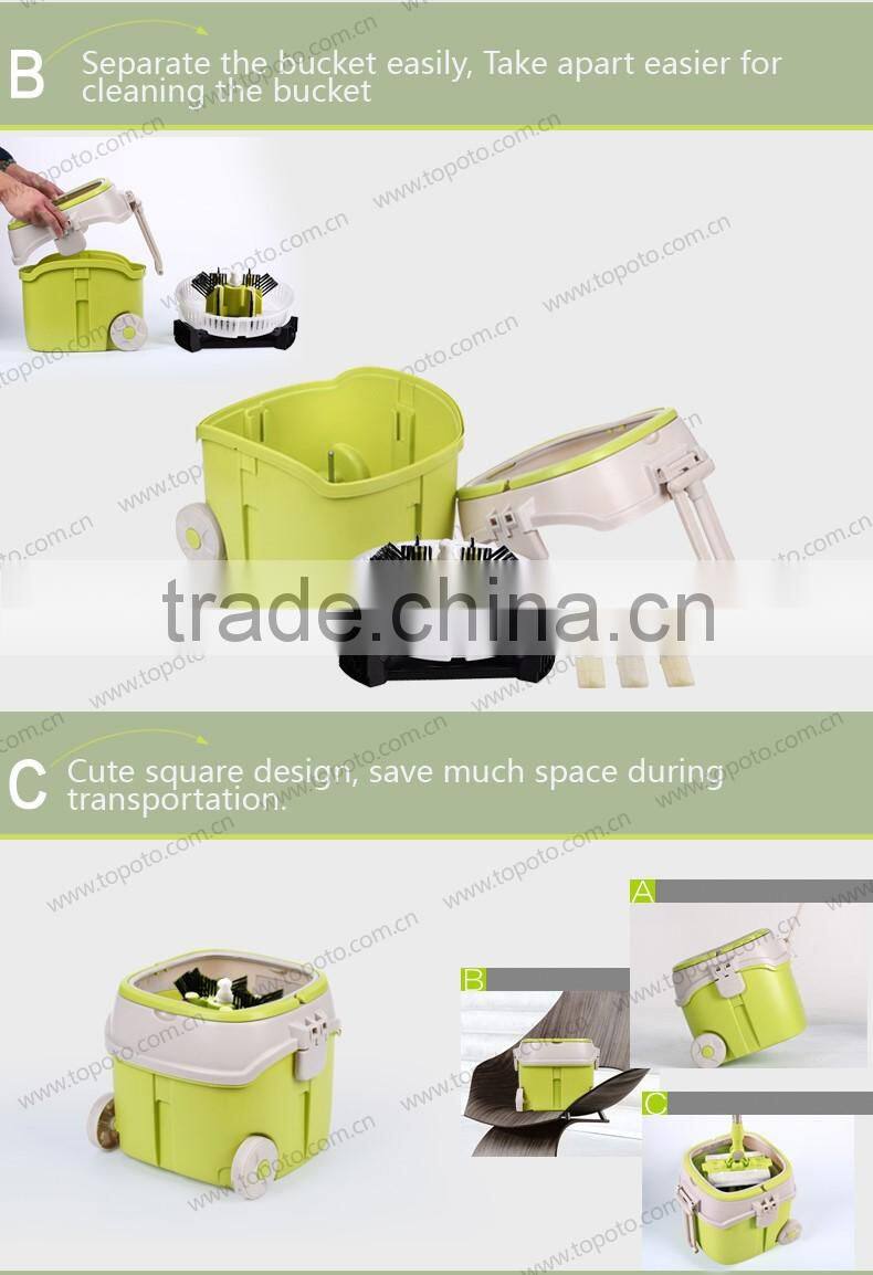 360 easy spin microfiber flat mop bucket foot pedal