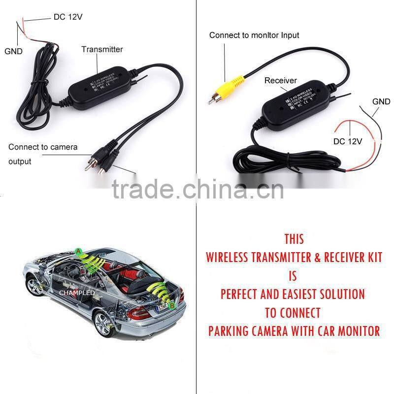 2.4G Wireless Rear View Camera System with digital transmitter and receiver