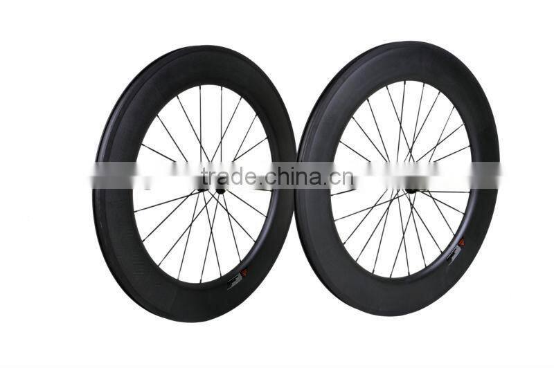 2015 Super Light Weight Carbon Road Bike Wheelset, Professional 88mm Carbon Clincher Wheels