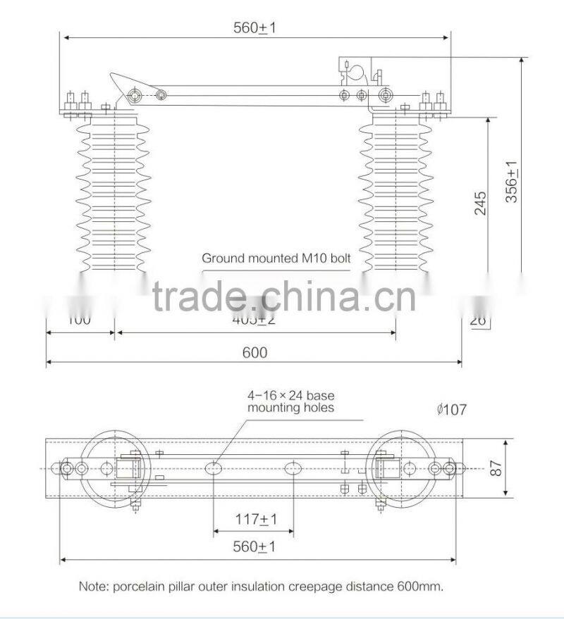 10kv GW9 Outdoor High Voltage Disconnect Switch