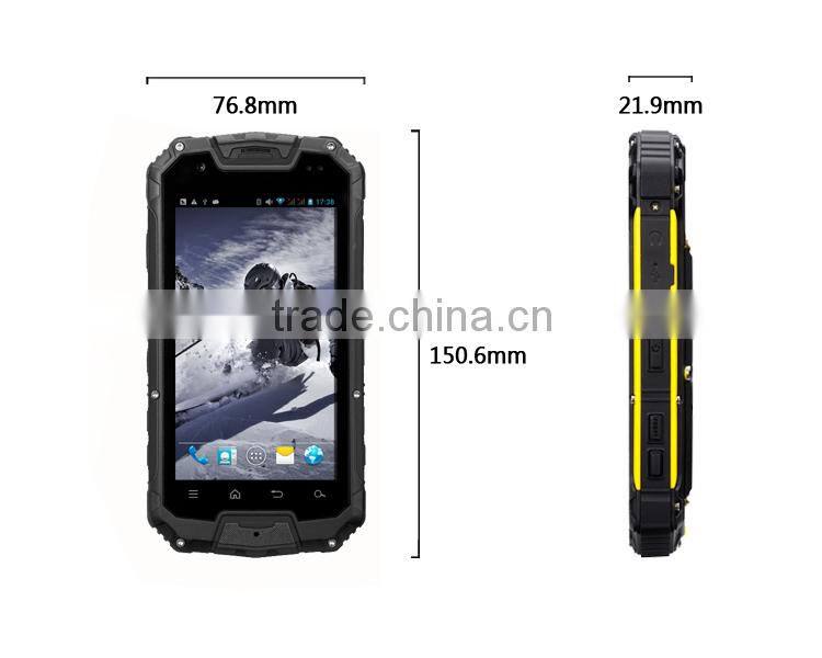 snopow M8 IP68 waterproof quad core walkie talkie 5km android 4.4 NFC wireless charger 4.5 inches rugged waterproof cell phone