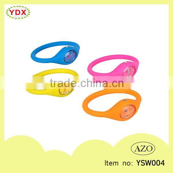 Hot selling water resistant portable silicone wrist watch