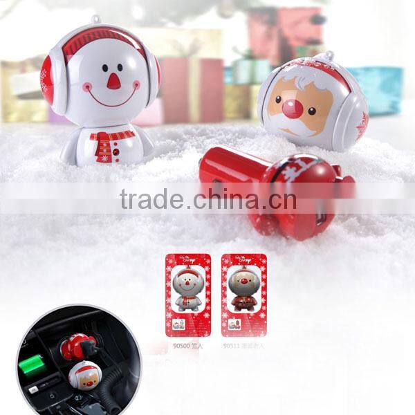 2 in 1 5V 2.1A Hangings Cartoon Monster Design Micro USB Car Charger