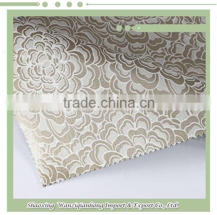 Shaoxing textile floral desigh foil gold scuba knit fabric