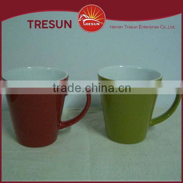 5oz classical two tone color glazed no logo stoneware bulk coffee mug
