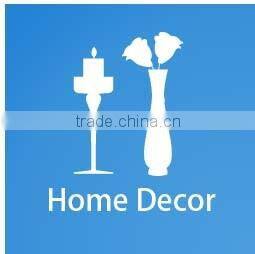 Samyo Glassware Manufacturer mouth blown red sipral line candle holder