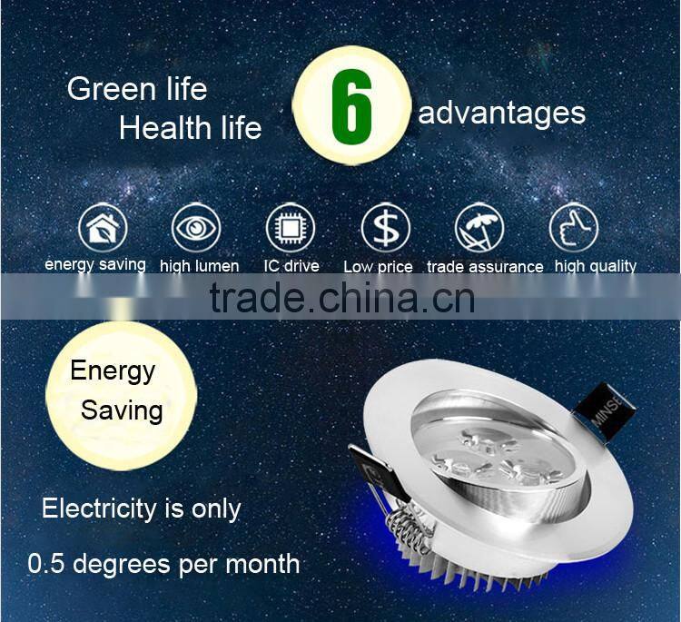 Best price LED downlight ,LED down light CE ROHS led ceiling downlight 3 YEARS WARRANTY