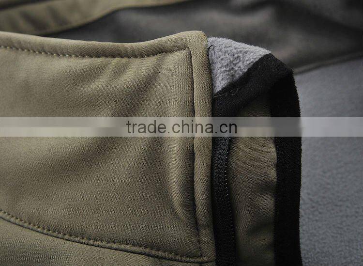 Black softshell jacket men with waterproof(2xm12a)