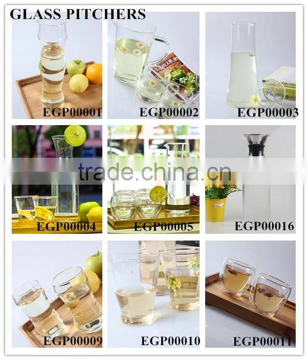 china manufacturer wholesale new arrival clear high borosilicate glass carafe