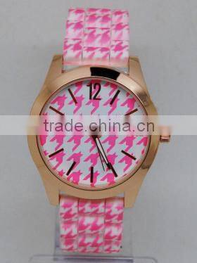 Silicone Slap Strap Wrist Watch With Silicone Watchstrap