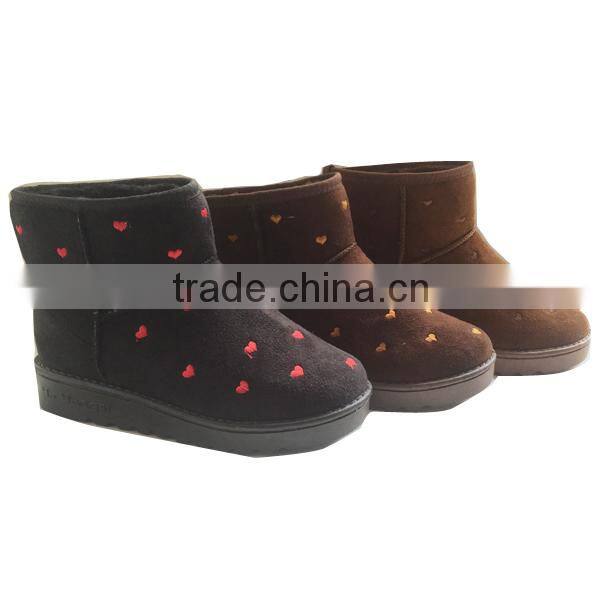 2015 New design fashion low price women snow boots factory warm women snow boots
