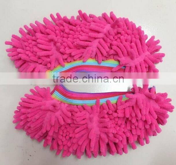 Hot sale polyester cleaning slipper shoes/ mop floor wipe dust slipper /floor Cleaner Cleaning Slippers Cover