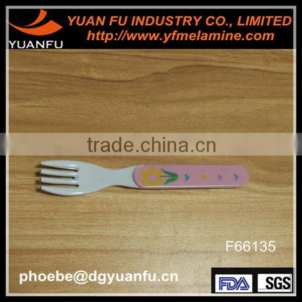 Cute design kids melamine plastic fork