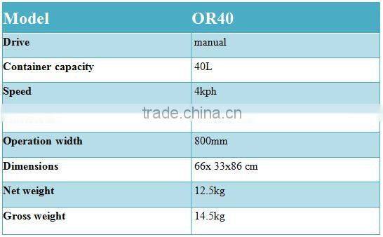China manufacture manual sweeper machine OR40 manual road sweeper