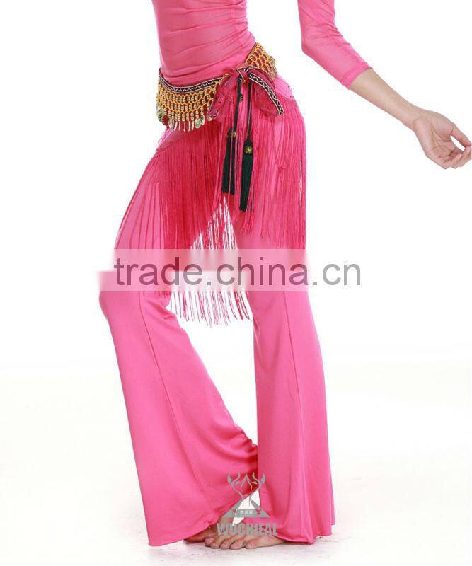 Cheap Comfortable Cotton Belly Dance Black Pants for Belly Dance Practice (QC10012)
