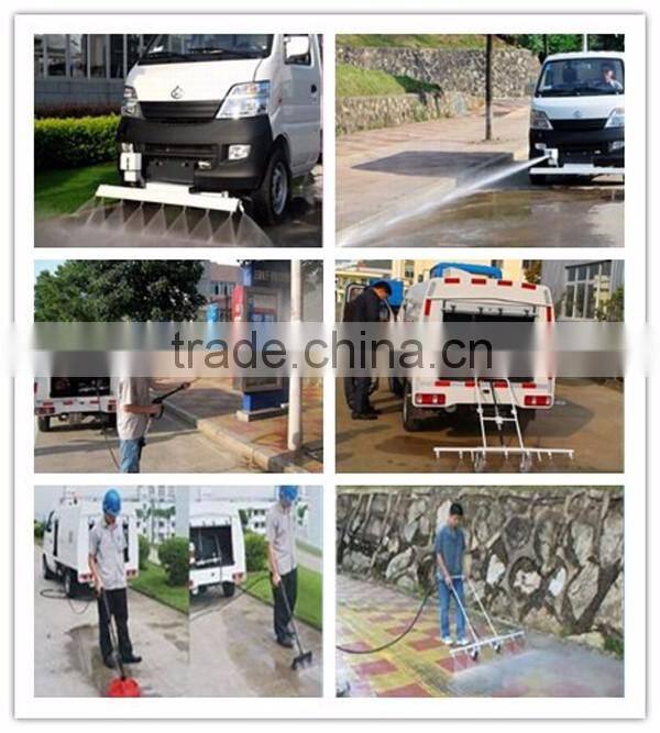 70HP High pressure cleaning truck Mini road cleaning truck 1000L High pressure cleaning truck for sale