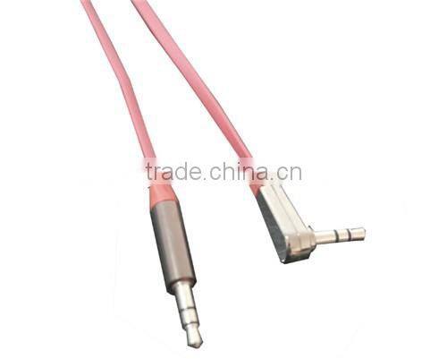 Male 3.5mm Jack to Male 3.5mm Jack L shape metal shell