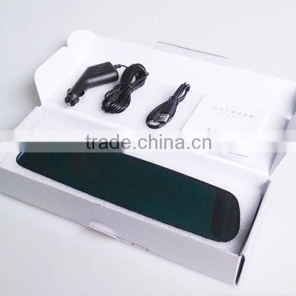Promotion Dual Lens 1080P 4.3inch rearview mirror DVR camera with Two Lens