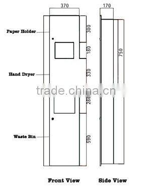 304 SS Stand Hand Dryer