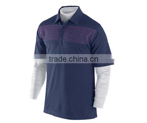 Newest fashionable high quality custom logo organic cotton pique polo golf shirt