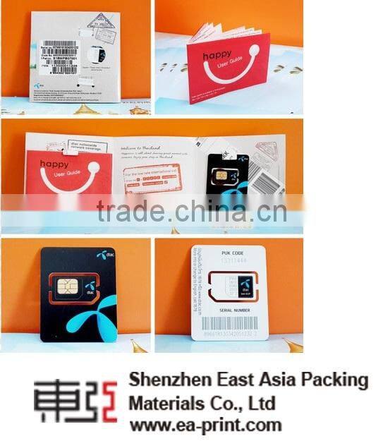 East Asia Packing Materials Custom SIM CARD PACKING(STANDARD/MICRO/NANO SIM CARD)