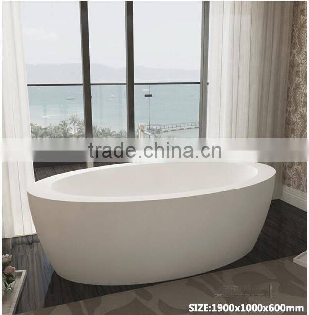 New Design!!!for home or hotel ceramic and artificial stone outdoor bathtub wholesale,resin stone bathroom bathtub