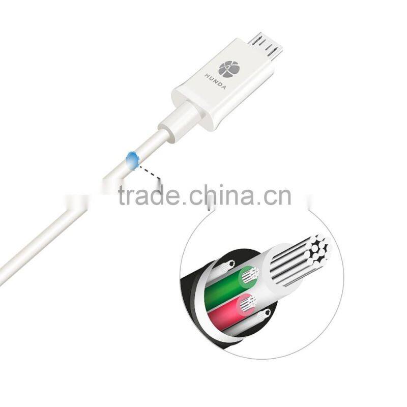 2.1A output high speed micro sync data charging transmission cable for Samsung android devices