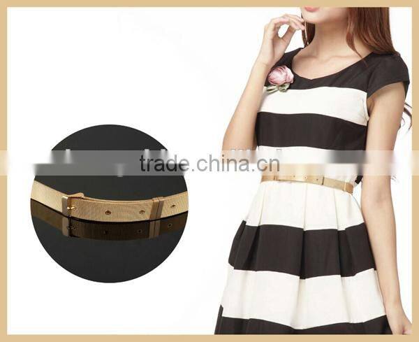 Top selling gold stainless steel women elastic waist belts