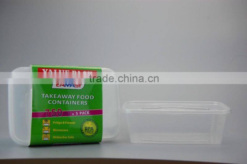 500ML RECT. TAKEAWAY FOOD CONTAINERS