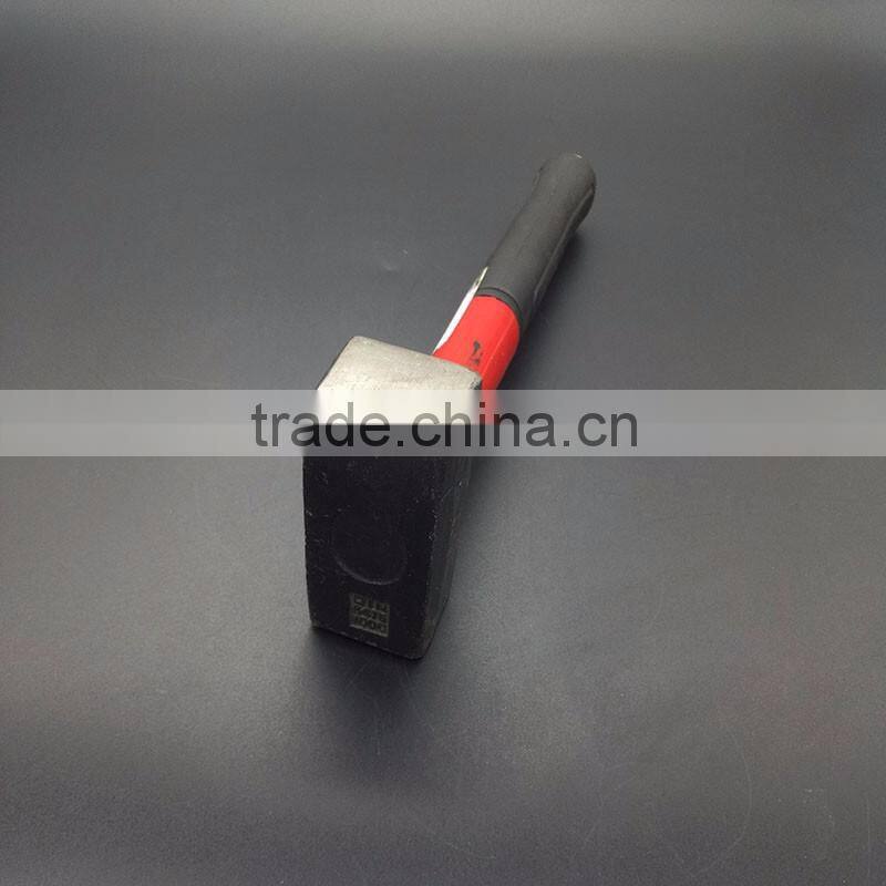 Red handle rubber covered iron hammer